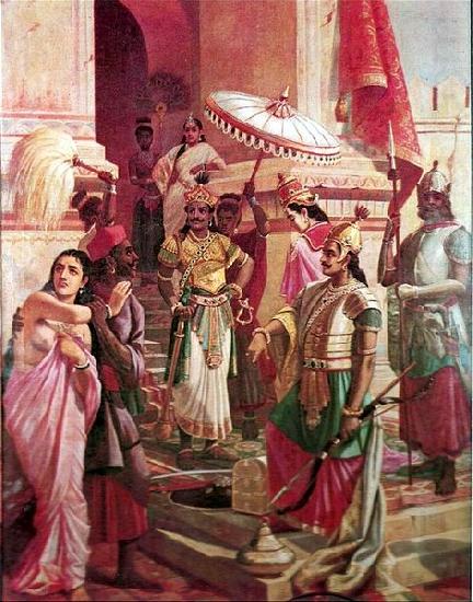 Raja Ravi Varma Victory of Meghanada china oil painting image